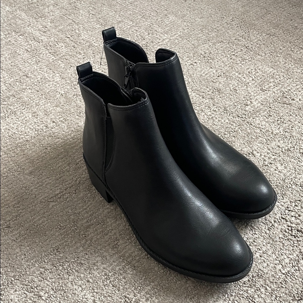 Style & Co. Sleek Black Ankle Booties